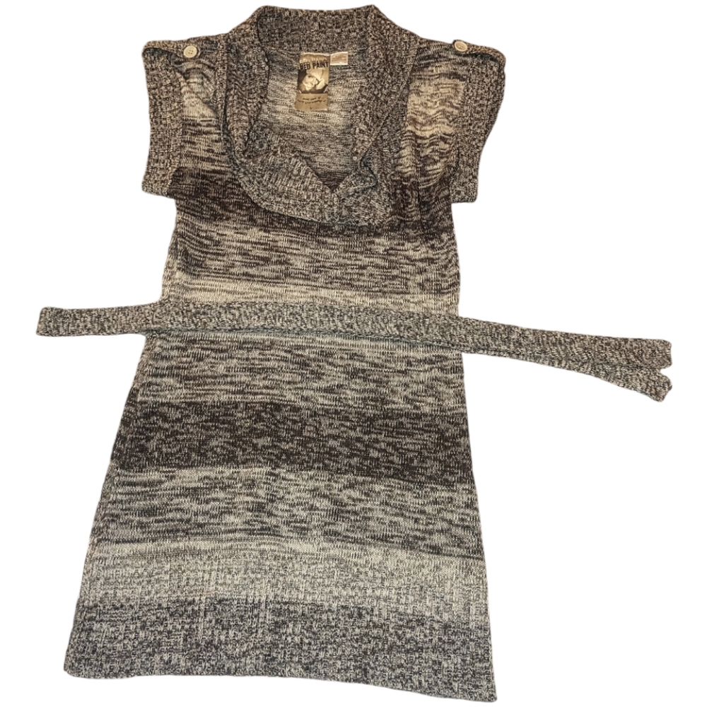 Vintage Y2K Red Paint Sweater Dress (juniors:L)